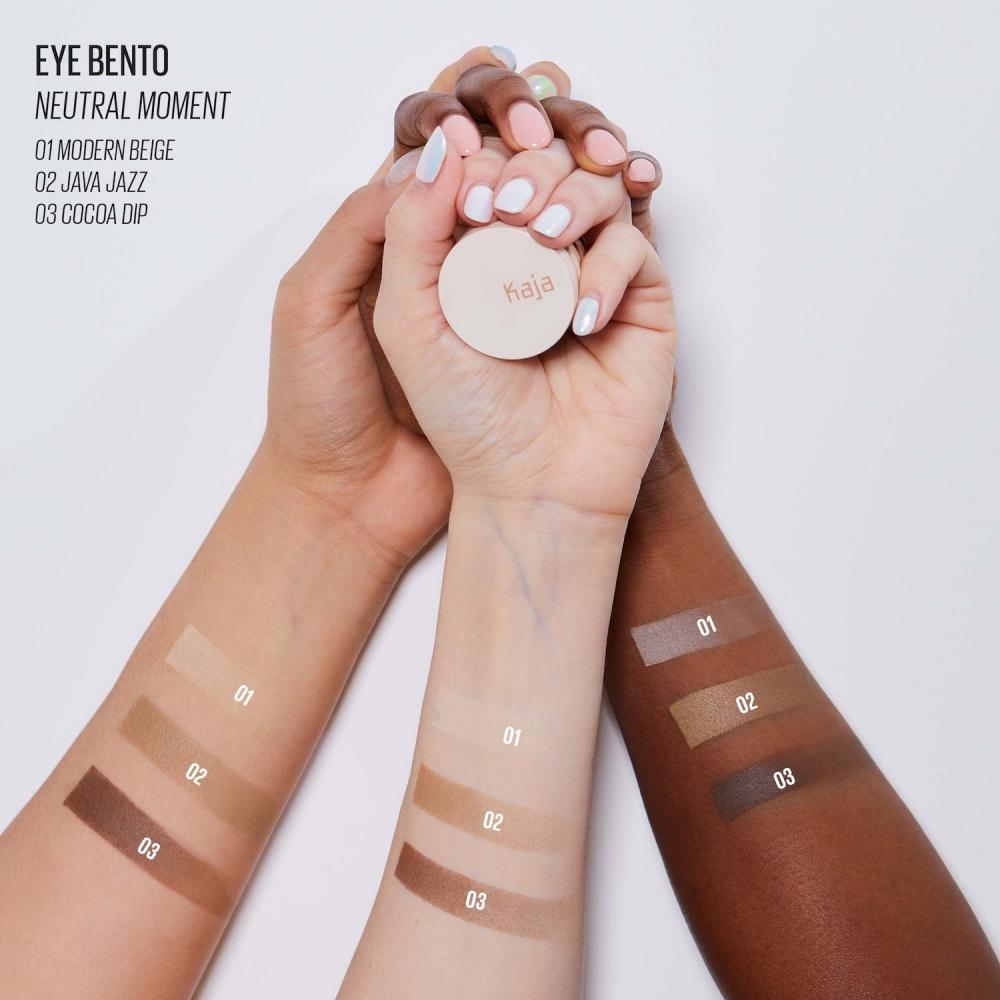 Kaja Eye Bento Bouncy Eyeshadow Trio 3 X 0.03 Oz Neutral Moment