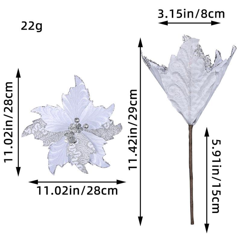 

Трехмерный Рождественский цветок Рождественская елка Декоративная подвеска Трехслойный Декоративный цветок с золотой пылью