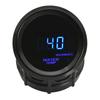 52mm Wassertemperaturanzeige Blaue LED-Beleuchtung mit 16mm-40mm Anschlussrohr-Adapter Schwarz/Blau mit Wassertemperatur 1/8NPT Sensor