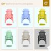 Outdoor Classic Wooden Adirondack Deck Outdoor Patio Lounge Chair with Ergonomic Design Fir Wood Frame, Natural Wood