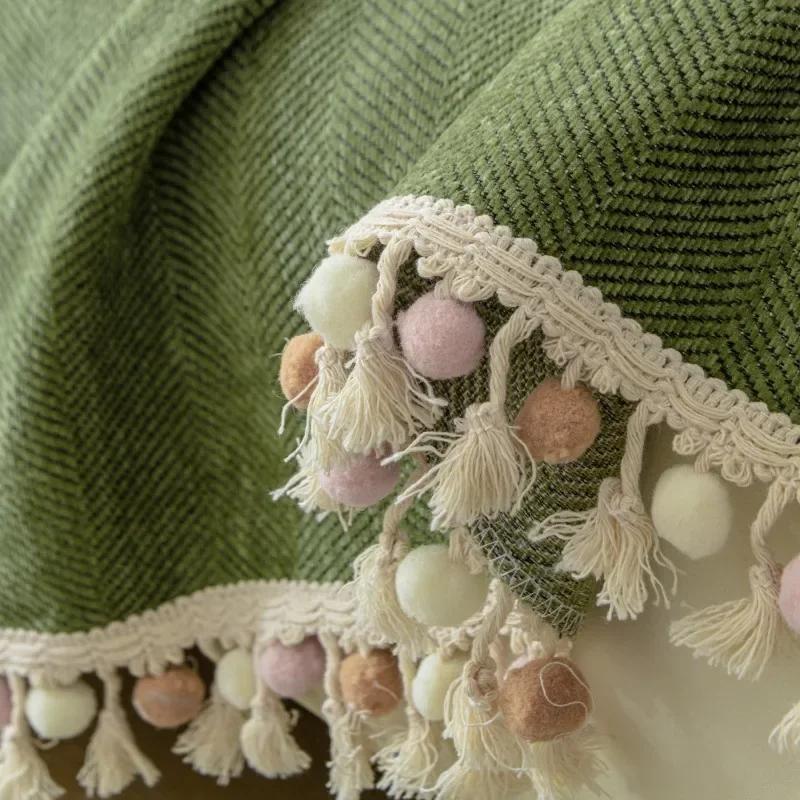 Modern and Minimalist Chenille Herringbone Pattern Sofa Cover Fabric All-season Universal Sofa Towel