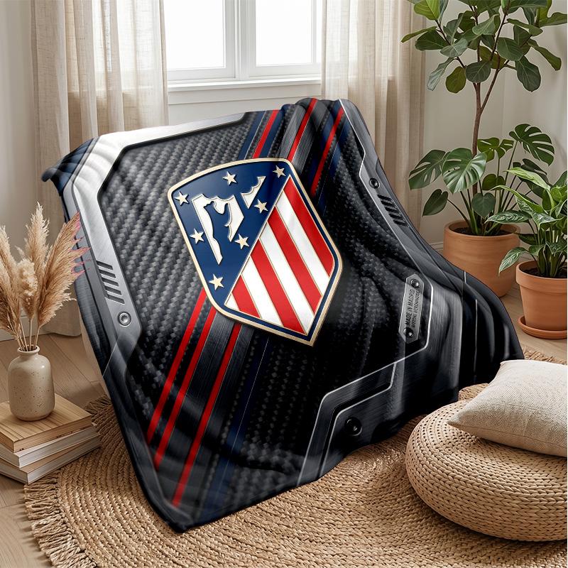 Atletico Madrid Theme blanket Soft Flannel Blanket Plush Throw Blanket Cozy Sofa Bed Blanket for Home Decor