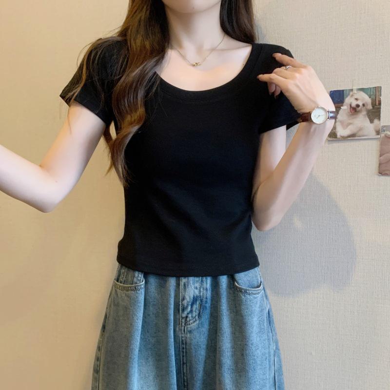 Women's Summer Slim Fit Cotton Polo T-Shirt with Fishbone Design and Custom Logo