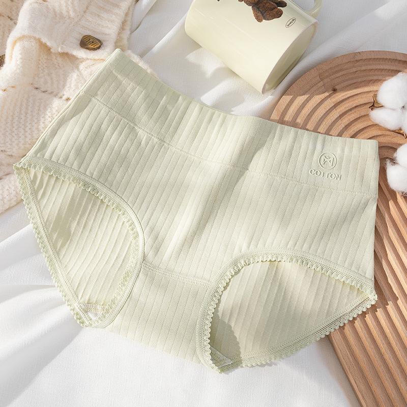 10A Antibacterial Pure Cotton Women's Underwear Graphene Crotch Women's Pure Cotton Printed Mid Waist Cotton Underwear