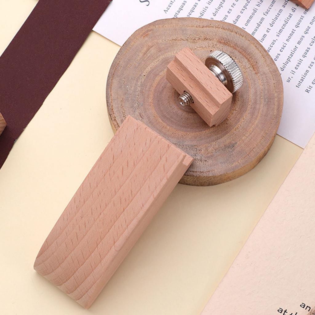 Wood Sanding Blocks Handmade Leather Craft Grinding Polishing Tool Wood Sandpaper Block Leather Craft Accessories