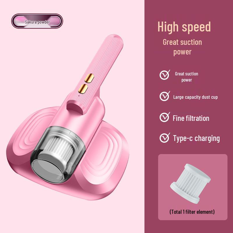 Handheld Wireless Vacuum Cleaner for Mite Removal from Beds