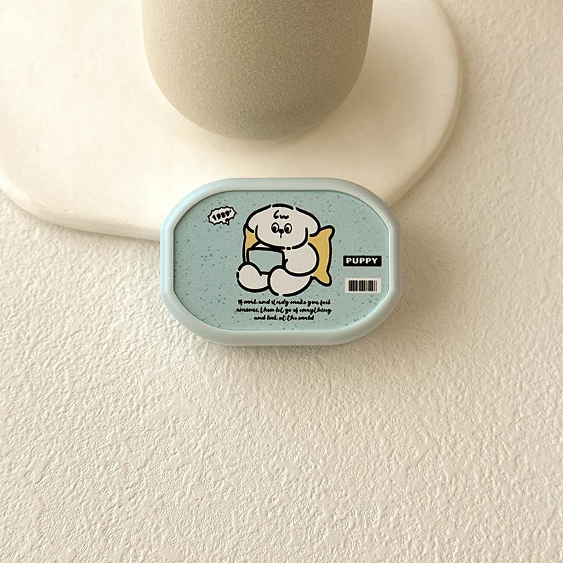 1Pc Cute Cartoon Puppy Contact Lens Partner Case with Mirror Tools Mini Portable Girl Color Cosmetic Contact Lenses Storage Box