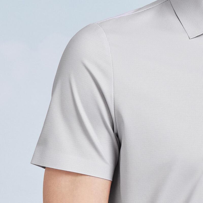 Men's Silk & Linen Blend Seamless Short-Sleeve Shirt