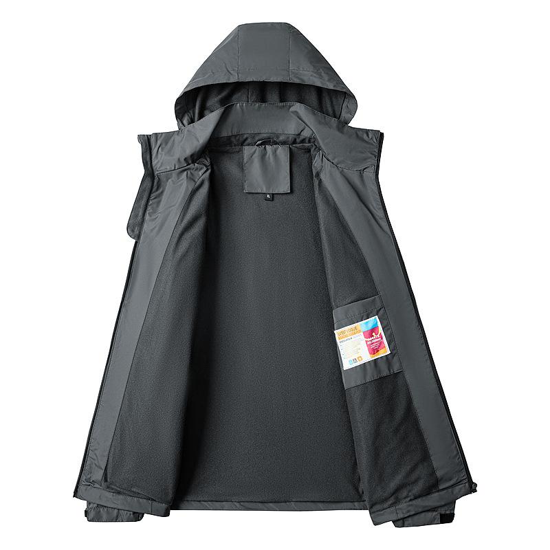 Autumn Thin Men's Outdoor Sports Mountaineering Single-charge Jacket Men's Hooded Detachable Jacket