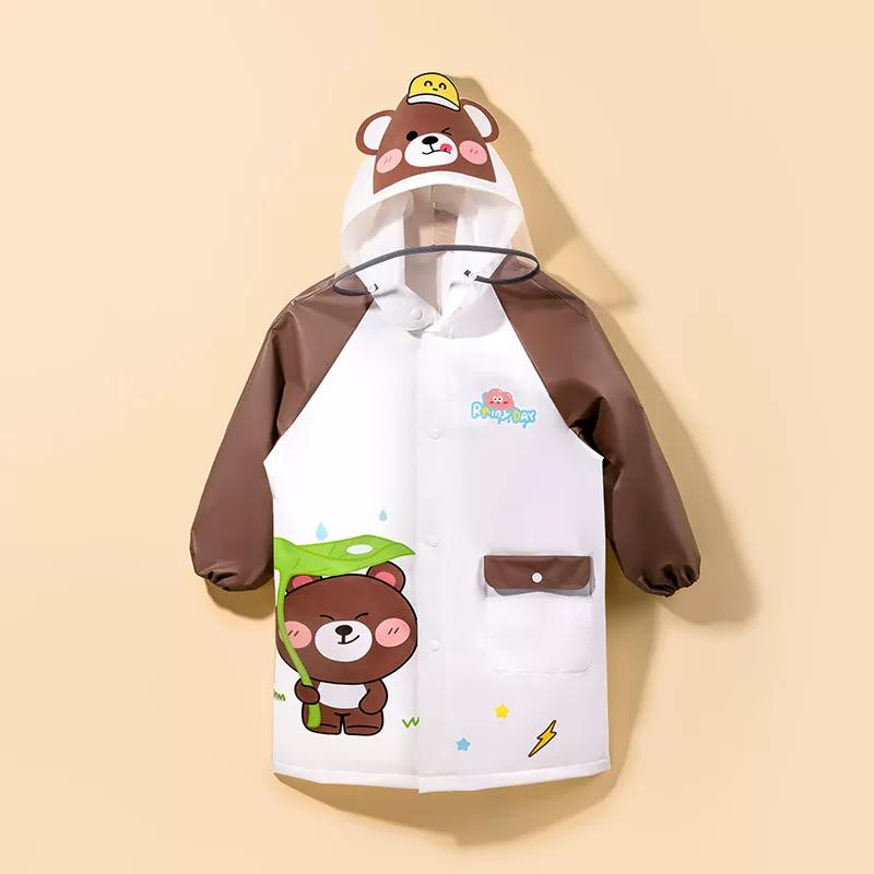 Children's Raincoat Baby Cartoon Shark Outdoor Waterproof Zipper Poncho for Boys and Girls Primary School Students Rain Gear for Men