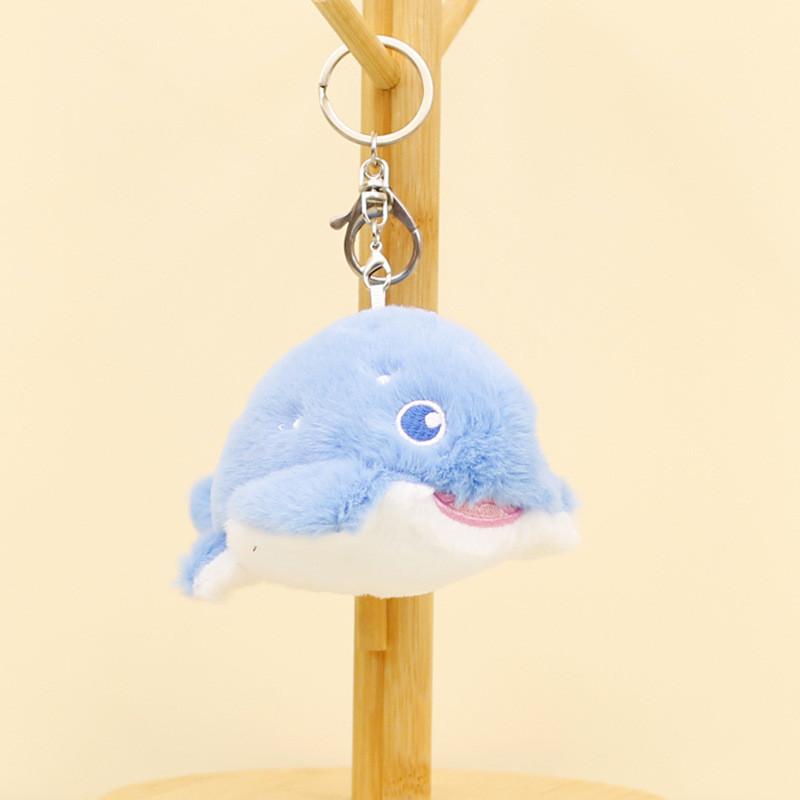 Adorable Marine Animal Plush Keychain 12cm Cute Shark Whale Dolphin Stuffed