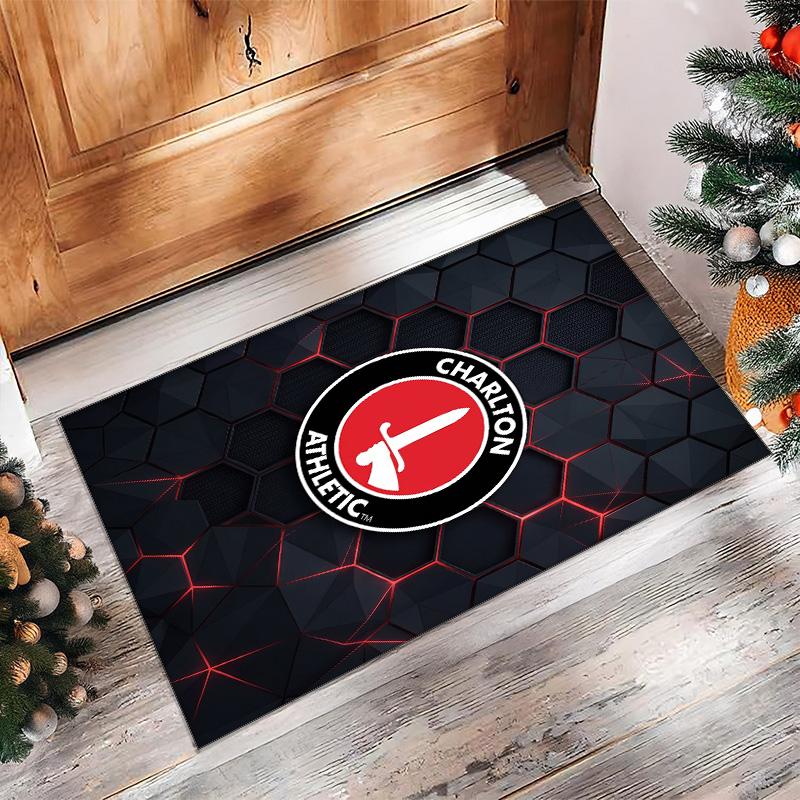 Tappeto Morbido Antiscivolo per Interni con Motivo Calcio Charlton Athletic FC Tappetino Decorativo Sportivo per Camera da Letto