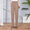 Mom's Summer Thin High-Waisted Elastic Pants - Casual Straight-Leg for Middle-Aged and Elderly Women