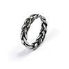Glory_Arden [Unisex] Burnished Surgical Steel Twisted Ring / Gbsr-054