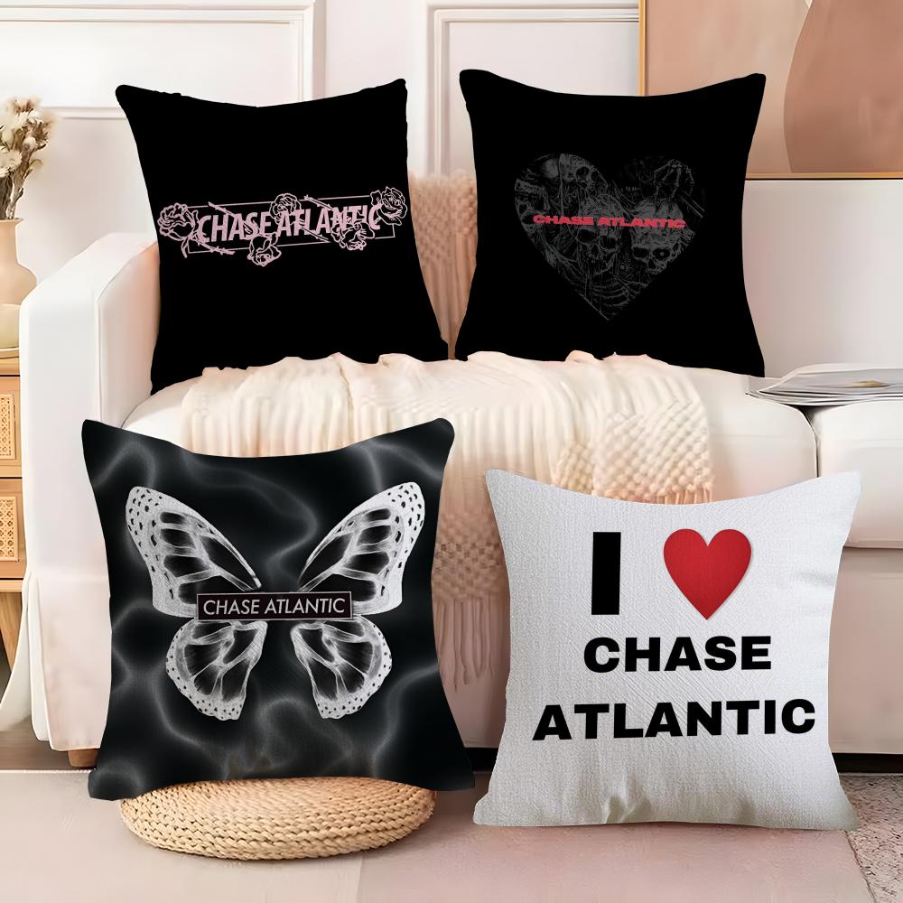Moda Rock Band Chase Atlantic Federa per cuscino Antiacaro Cuscino Cerniera invisibile Peluche corto setoso Copricuscino per divano