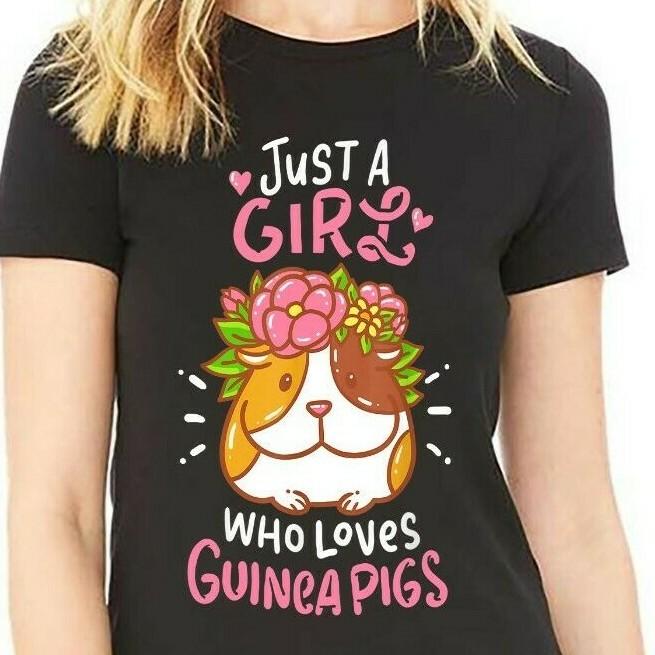 Guinea Pig Rodent Pet Just a girl love Guinea Pig Unisex Form T-shirt M
