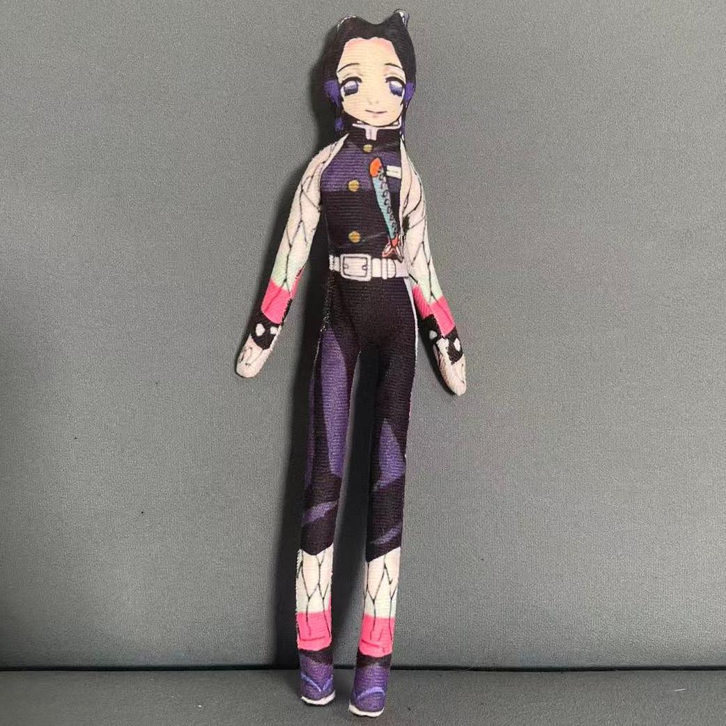 28 cm Demon Slayer Kimetsu No Yaiba Tanjiro Poupée en Peluche Chat Forme Tordable Squelette en Fil Membres Mobiles Figurine Souris en Peluche 28cm