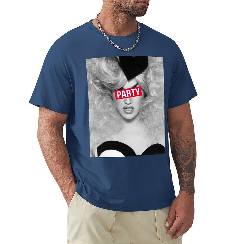 PARTY T-Shirt Sommerkleidung Schwergewichte Anime-Kleidung Hippie-Kleidung Herren weiße T-Shirts