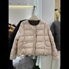 Womens Lightweight Cotton Coat 2026 Fall Single Breasted Round Neck Simple Versatile Warm Jacket
