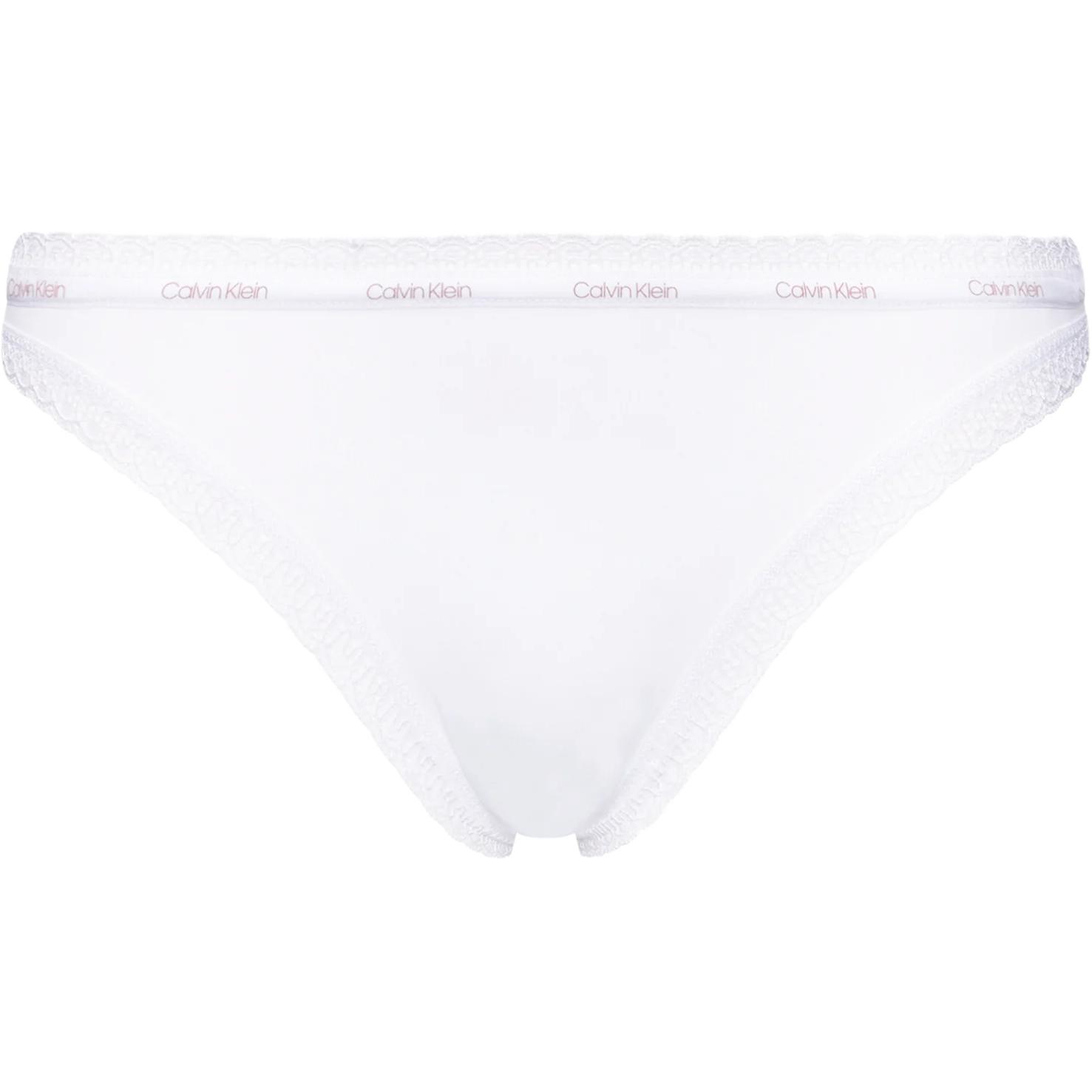 

Calvin Klein Solid Low-Rise Lace Triangle Underwear Women underwear White 000QD3766E-100 M