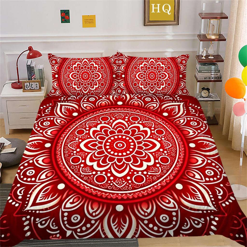 3D Digital Printing Bedding Set Bohemian Datura Quilt Cover Pillow Case Home Bedding Set AU/EU/US Full Size Single/Double Bed