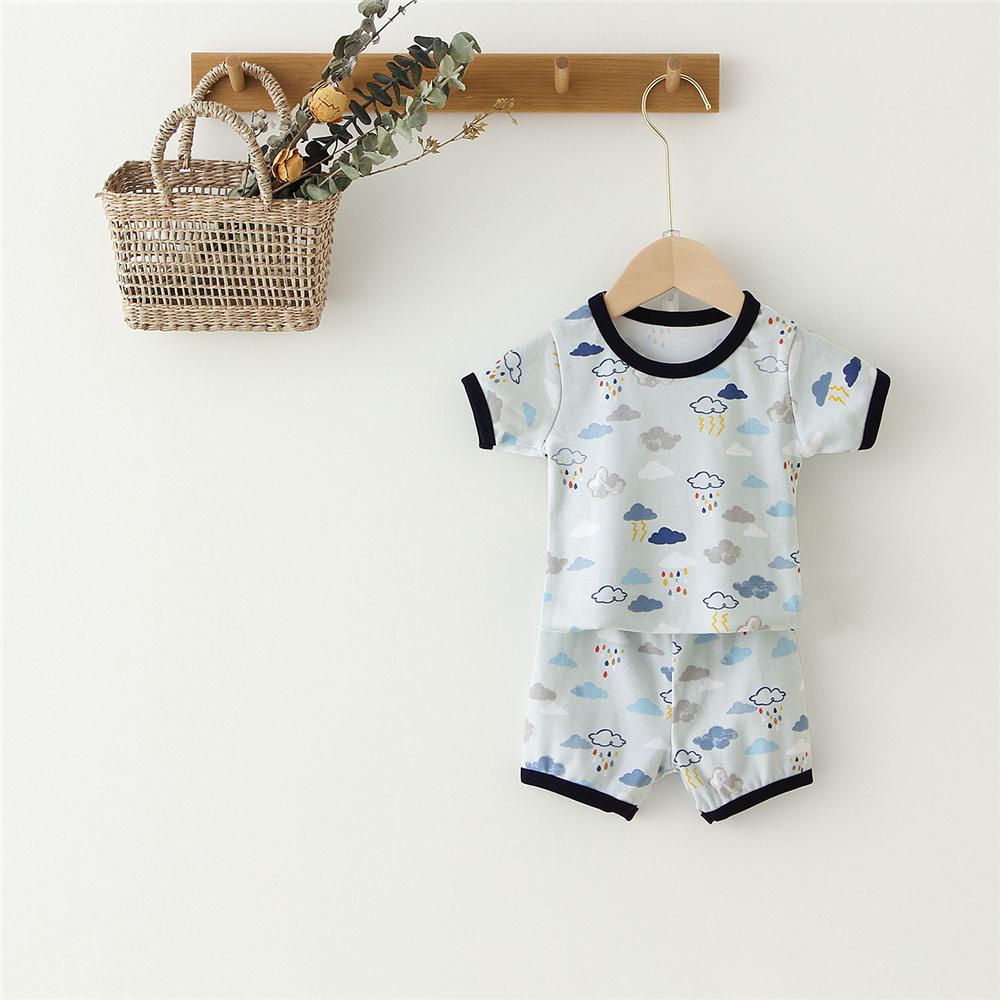 

Summer Baby Clothes Sets Cotton Short Sleeve T shirt + Shorts Cute Printed Infant Clothing 4Y