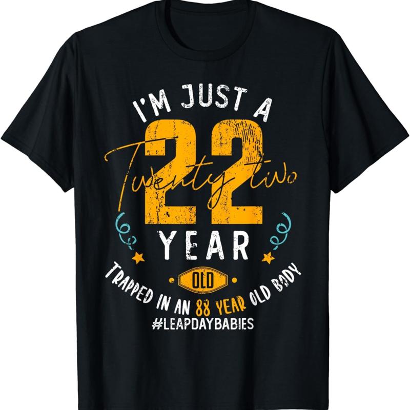 

88 Years Old Leap Year Birthday 22 Funny Day T Shirt S разноцветный