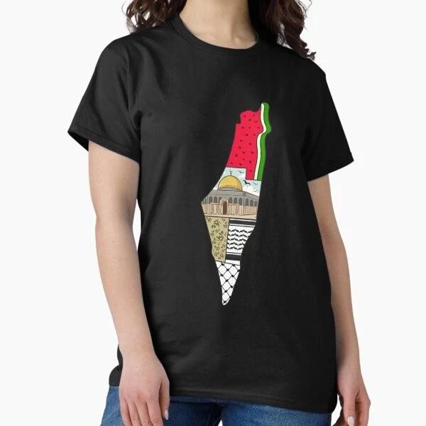 Palestine Map Classic Tshirt Made In Usaaus Tshirt S2xl S