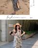 2024 French Ink Floral Suspender Beach Dress: High-End Summer Wear for Women