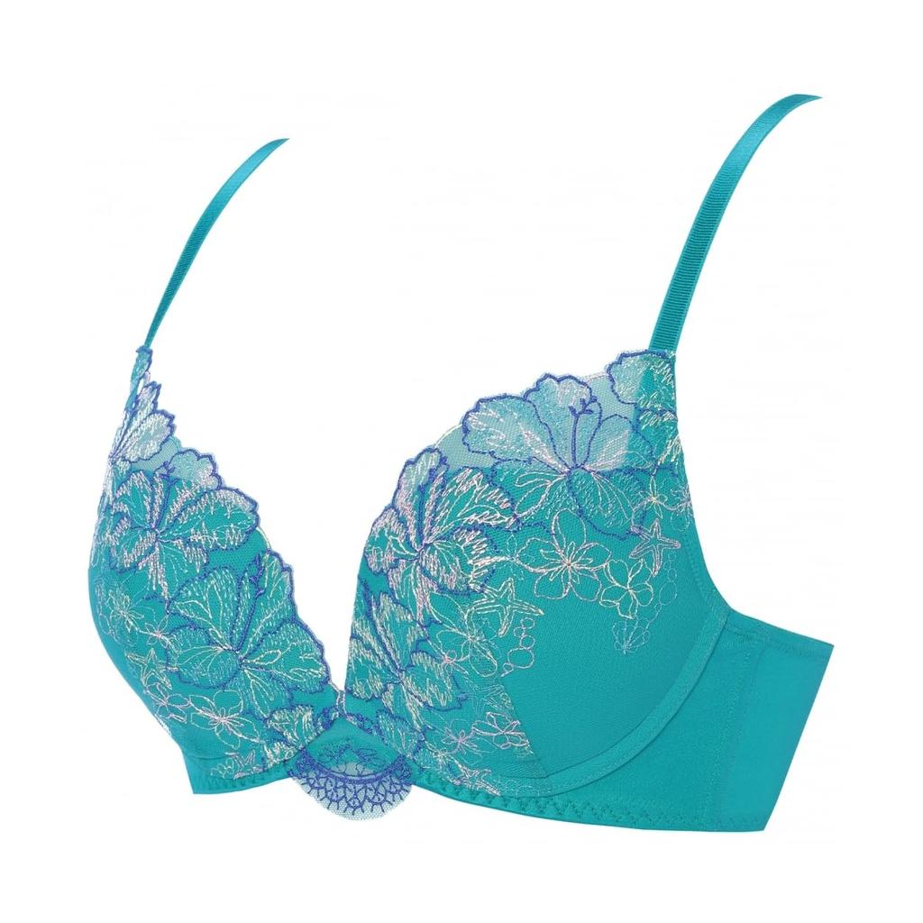 AMOSTYLE Dream Bra Airy Greatest Scenery Bra Underwear Greatest Scenery M007 Size F65 Non-Wired World's Women's World's (Fairy Blue)