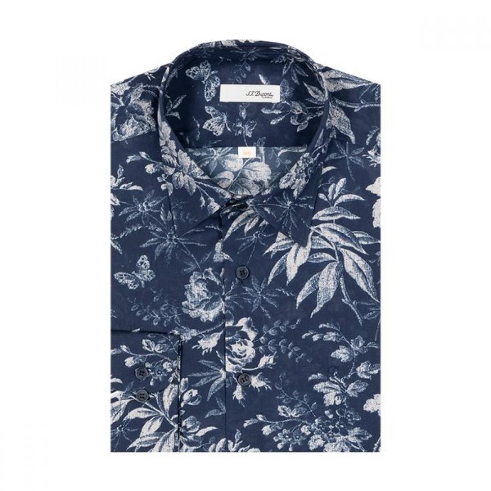 S.t. Dupont 24 S S Hawaiian Motif L S Shirt Se4Sm11LS131Sny 105