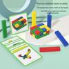 Colorful Striped Geometric Building Blocks: Educational Toy for Early Childhood Logical Development
