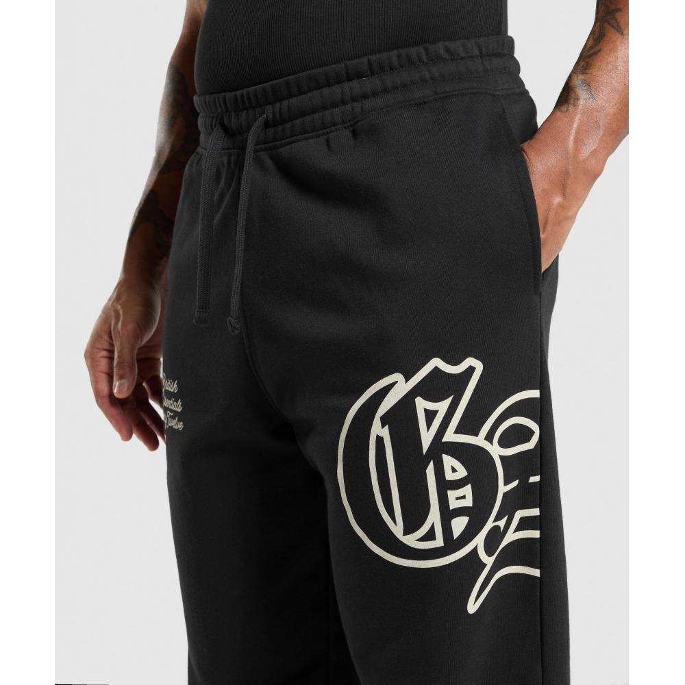 Gymshark Varsity Straight Leg Joggers Black A2c6b Bb2j