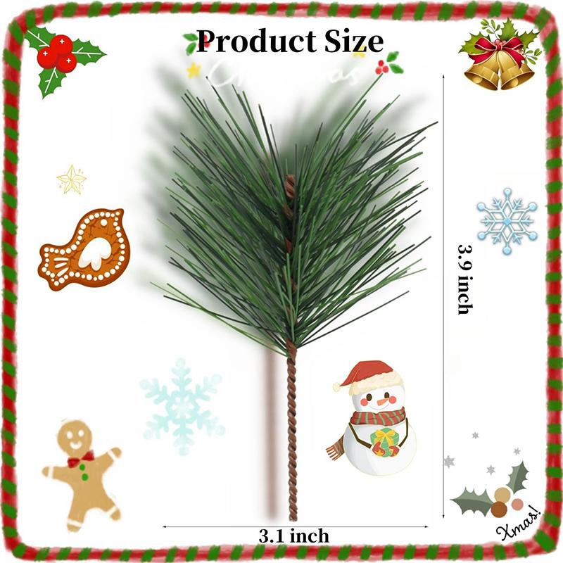 5/10Pcs Artificial Pine Needle 11CM Branch Green Plant Pine Needle for DIY Christmas Thanksgiving Wedding Home Garden Decoration