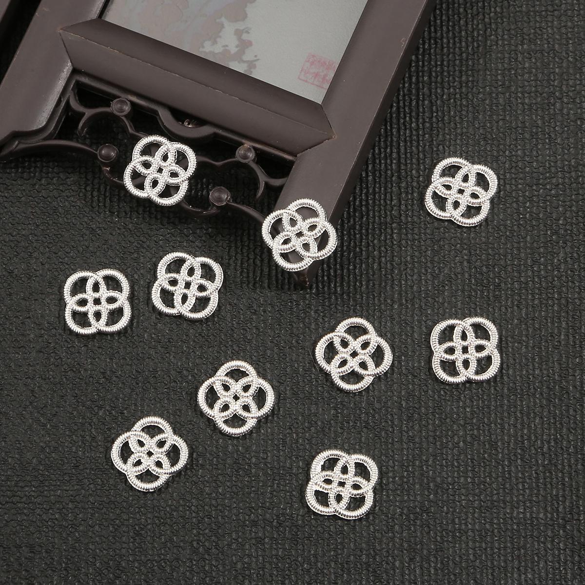 

10 шт. антикварные полые цветочные аксессуары из сплава для изготовления ювелирных изделий своими руками серебряный