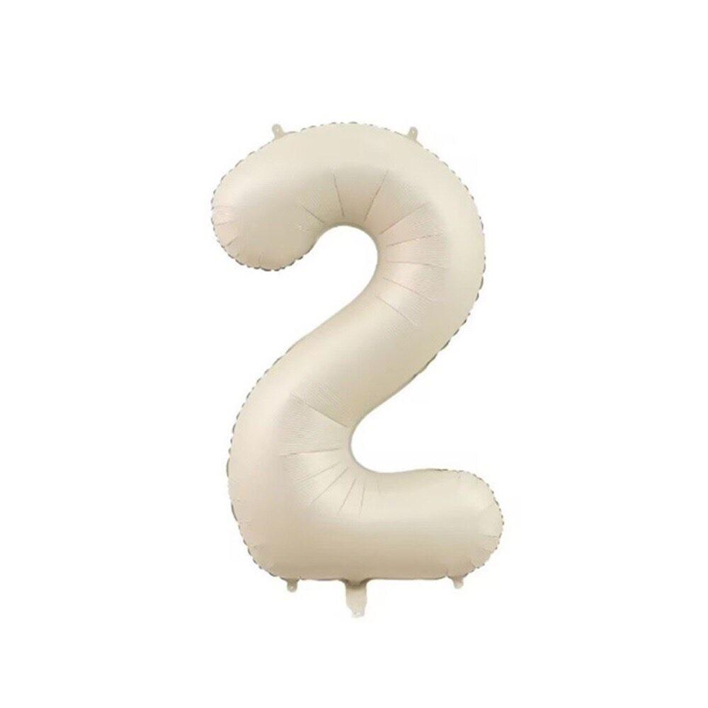 32-inch Coffee Caramel Chocolate Number Balloons - Birthday Party Foil Decorations