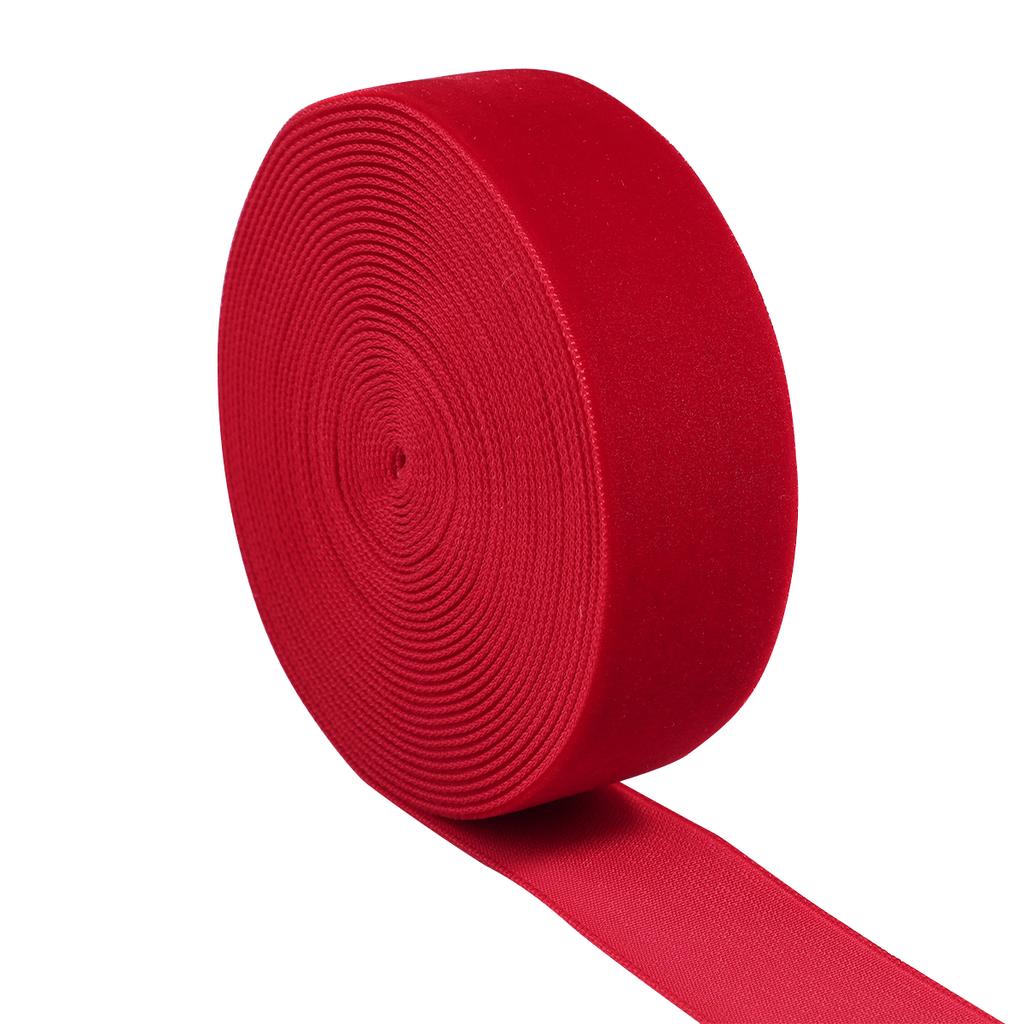 6-38mm Wine Red Single-sided Velvet Ribbons Diy Handmade Bow Flower Bouquet Gift Packaging Home Party Christmas Decorations