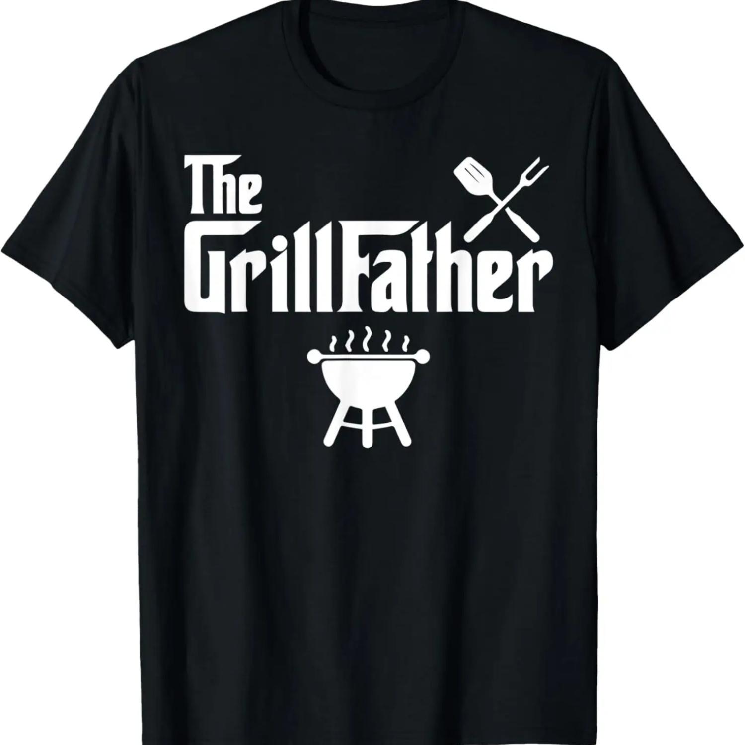

The Grillfather Funny Grill Smoker Bbq Chef Dad T-Shirt XXXXXL чёрный