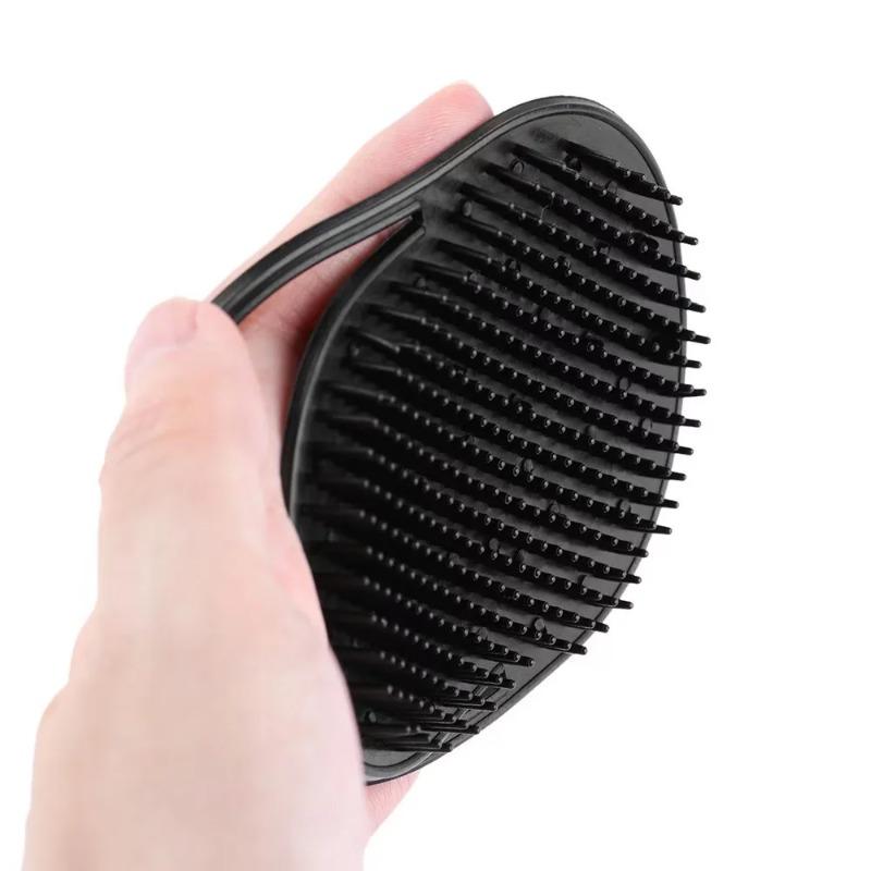 Multi-purpose Shampoo Brush Cover Hand Oval Brush Men's Portable Pocket Cleansing Brush Clean Beard Brush Scalp Massager