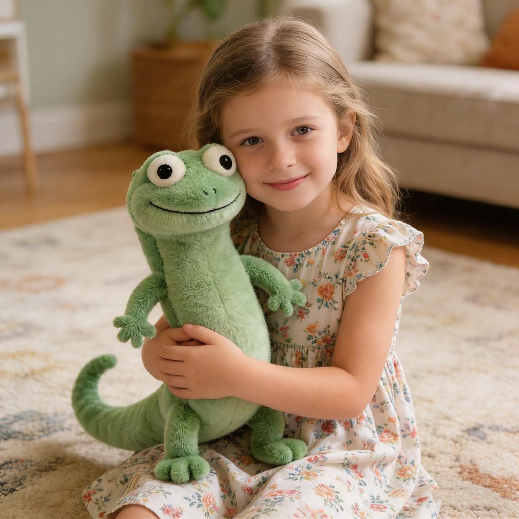Cartoon Green Lizard Tom Home Furnishings Decoration Sofa Hug Pillow Cute Doll Comfortable Feel Comfort Toy Periphery Fun Gift