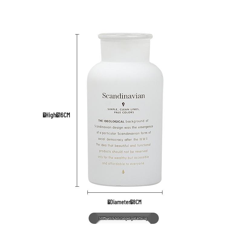 Vaso Preto Minimalista Nórdico - Branco Fosco, Decoração de Flores para Sala de Estar Pequena