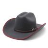 Men S Woolen Fedora Hat Large Brim Bell Top Sun Protection