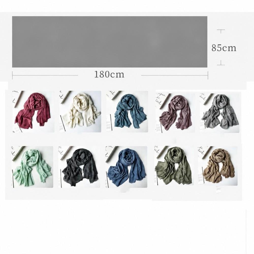 Soft Viscose Scarf Vertical Striped Shawl Wrap Modern Neck Wrap Japanese Style