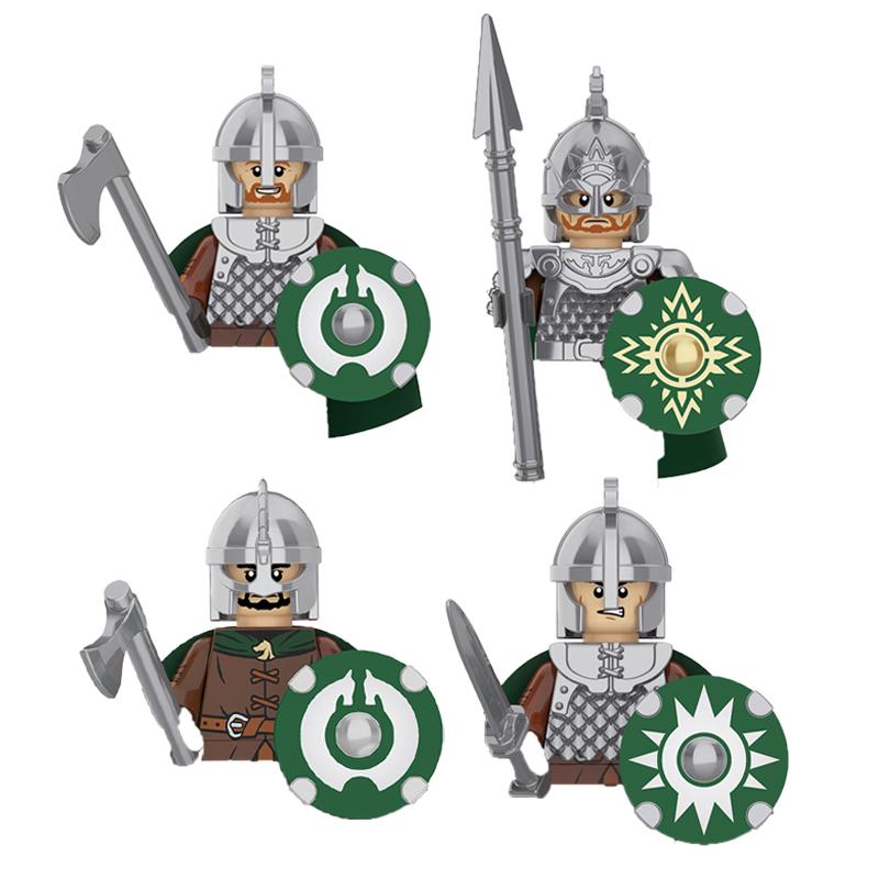Military Building Blocks Solider Figures Movie Science Fiction Series Weapons Shield Knight Toys Gifts Medieval Mini Bricks MOC