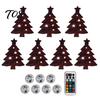 Ambient Night Light for Bedroom 7Pcs LED Reindeer Wall Decorations Christmas, Wooden Glowing Deer/Santa Claus/Xmas Festive Holiday Ornaments