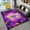 Dream Butterfly Flower Area Rug Large,Carpet Rug for Home Living Room Bedroom Sofa Doormat Decor,Kid Play Non-slip Floor Mats