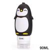 1 Stück Tragbarer Niedlicher Cartoon Bär Pinguin Tier Silikon Reiseetui Organizer Shampoo Duschgel Lotion Aufbewahrung Nachfüllbare Flasche