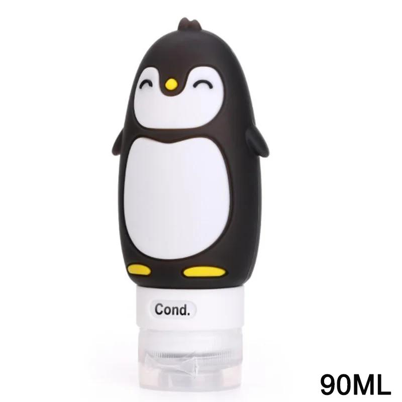 1 Stück Tragbarer Niedlicher Cartoon Bär Pinguin Tier Silikon Reiseetui Organizer Shampoo Duschgel Lotion Aufbewahrung Nachfüllbare Flasche