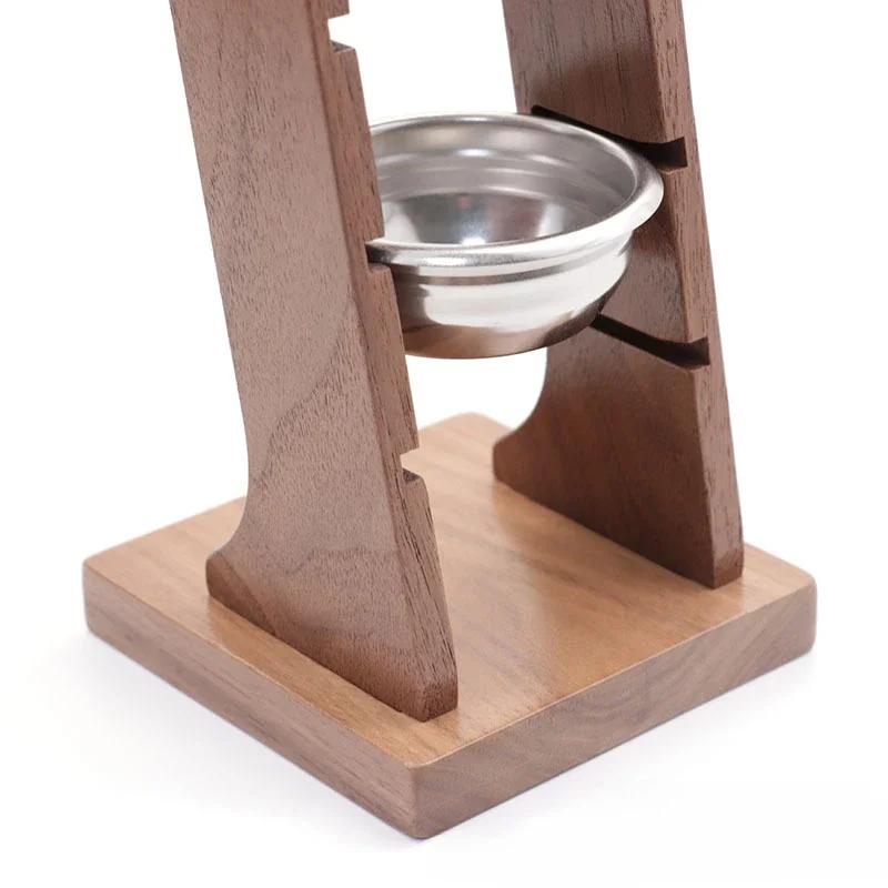 51/53/58mm Wooden Espresso Powder Bowls Filter Basket Storage Display Rack Coffee Container Storage Racks Barista Accessories