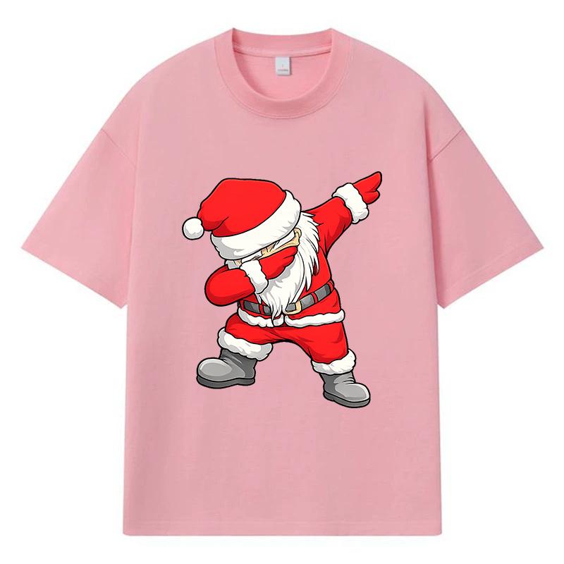 2026 Weihnachten Weihnachtsmann Aufdruck Grafik Y2k Harajuku Streetwear 100% Baumwolle T-Shirt Lässig Übergroß Sommer Herren T-Shirt